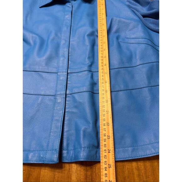 NYGARD Collection WOMEN'S Royal BLUE LEATHER FRONT SWEATER BACK JACKET Size 3X - Picture 8 of 8